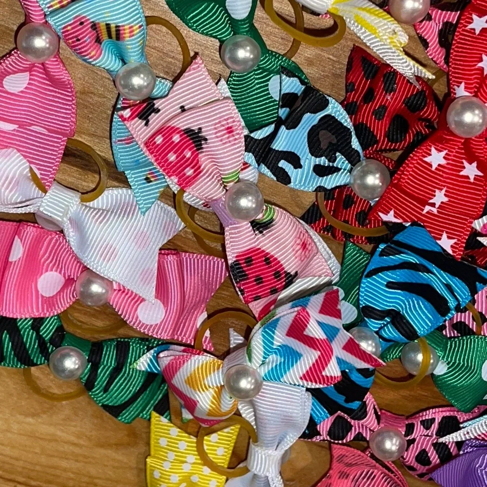 50 piece pet hair bows